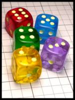 Dice : Dice - 6D Pipped - Glow in the Dark Pips - JA Collection Feb 2024